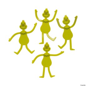 4 1/2" Dr. Seuss™ The Grinch Green Vinyl Bendables - 24 Pc.