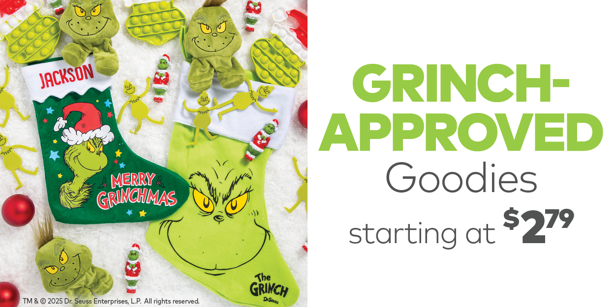 Grinch-Approved Goodies starting at $2.79