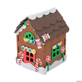 4" x 5 3/4" 3D Gingerbread House Christmas Craft Kit - Makes 12