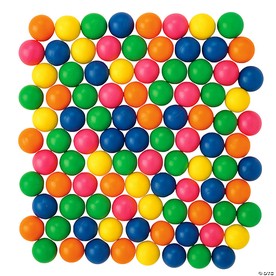 3/4" Bulk 144 Pc. Mini Colorful Neon Bouncy Balls