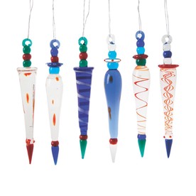 Multicolor Glass Ornaments - 12 Pc.