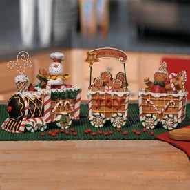 12 1/2" x 5" The Gingerbread Express Train Christmas Tabletop Decoration