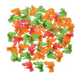 2 1/2" Bulk 50 Pc. Mini Neon Colors Plastic Squirt Gun Assortment