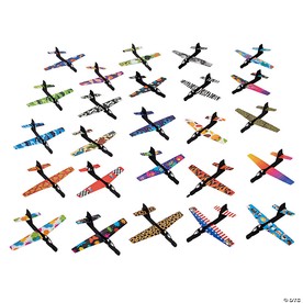 6 1/4" - 6 1/2" Bulk 100 Pc. Toy Jet Cardboard Gliders Assortment