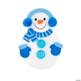 Pom-Pom Snowman Magnet Craft Kit - Makes 12