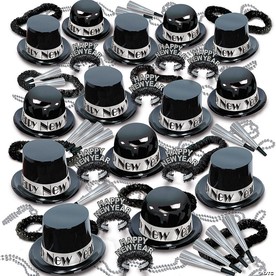 250 Pc. Beistle Silver Showtime New Year’s Eve Silver Deluxe Assortment for 100