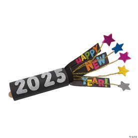 New Year’s Eve Craft Tube Party Popper Craft Kit - Makes 12