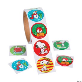Peanuts® Snoopy Christmas Sticker Roll - 100 Pc.