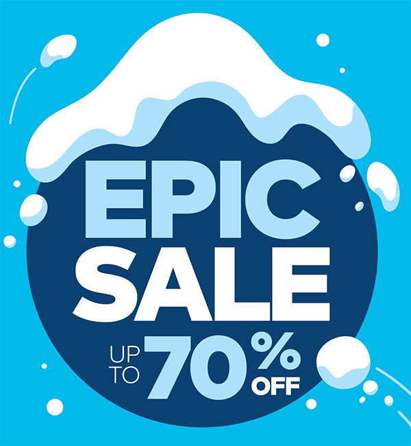Epic Sale up to 70% Off