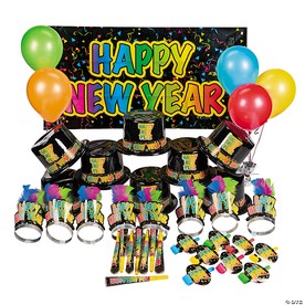 76 Pc. Glow-in-the-Dark New Year's Eve Party for 25