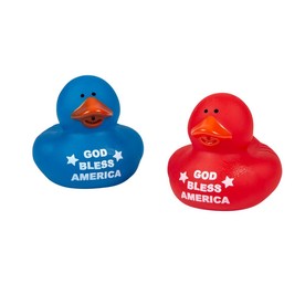2" Religious God Bless America Rubber Ducks - 12 Pc.