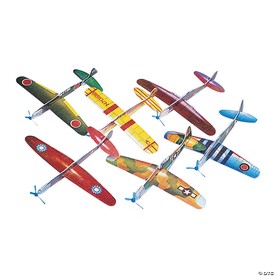 Bulk 48 Pc. WWII Fighter Plane Foam Gliders
