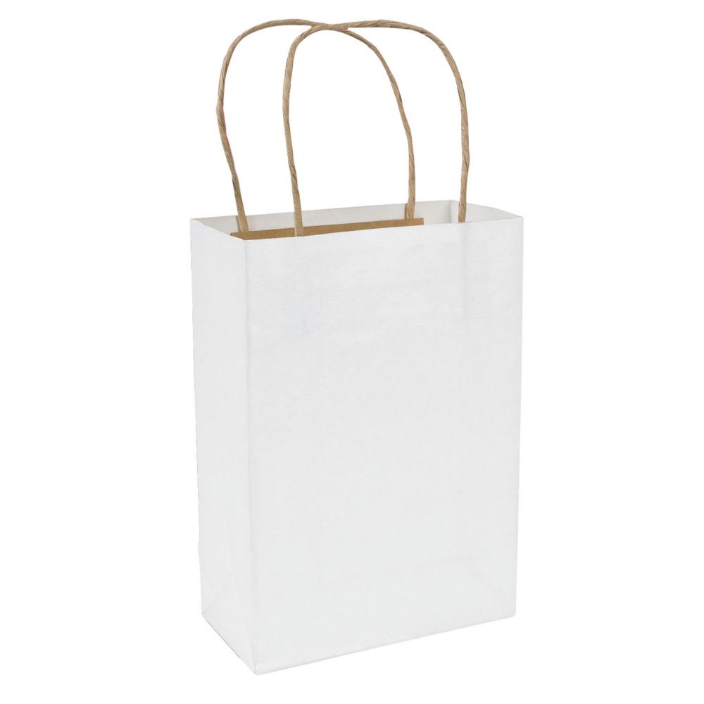 6 1/2" x 9" Medium Kraft Paper Gift Bags - 12 Pc.