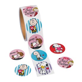 Peanuts® Valentine Sticker Roll - 100 Pc.