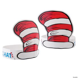 8" Dr. Seuss™ The Cat in the Hat™ Red & White Striped Cardstock Headbands - 32 Pc.