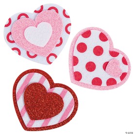 Felt Valentine’s Day Heart Magnet Craft Kit - Makes 12