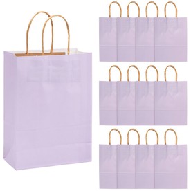 6 1/2" x 9" Medium Lilac Kraft Paper Gift Bags - 12 Pc.