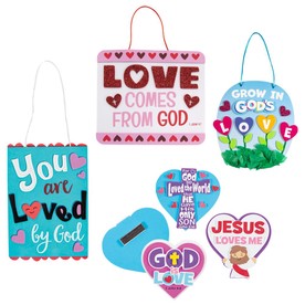 Bulk Valentine's Day God's Love Craft Kit Assortment - Makes 48
