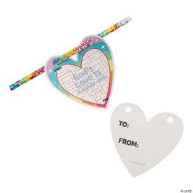God’s Love Pencil Valentine Exchanges with Activity Cards for 12