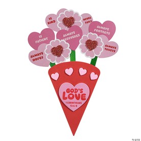 6 1/4" x 9" Religious God’s Love Bouquet Foam Craft Kit - Makes 12
