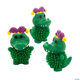 1 3/4" x 2 1/2" Mini Mardi Gras Alligator Porcupine Characters - 12 Pc.