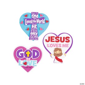 Valentine Inspirational Heart Magnet Craft Kit - Makes 12