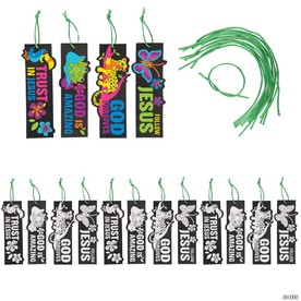 2 3/4" x 7" Rainforest VBS Color Your Own Cardstock Bookmarks - 12 Pc.