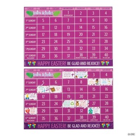Magic Color Scratch Lent Calendars - 12 Pc.