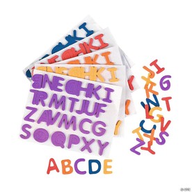 Bulk 1040 Pc. Rainbow Self-Adhesive Letters