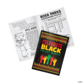 5" x 7" 8 pg. Black History Month Paper Activity Books - 12 Pc.