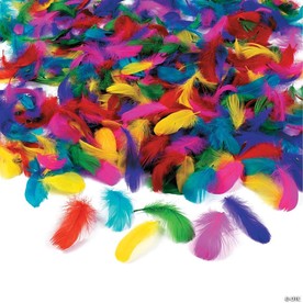 2 3/4" Bulk 600 Pc. Bright Colors Soft Feathers Craft Assortment