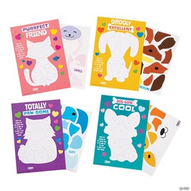 Sticker by Number Valentine’s Day Cards - 24 Pc.