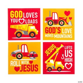 Religious Truck Sticker Valentine Exchanges for 24