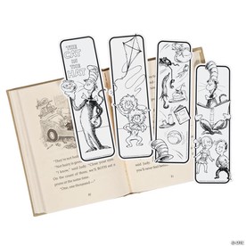 Bulk 48 Pc. Color Your Own Dr. Seuss™ The Cat In The Hat™ Bookmarks