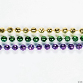 Bulk 48 Pc. Metallic Faceted Mardi Gras Bead Necklaces