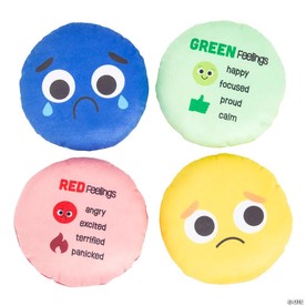 5 1/2" Social Emotional Learning Stuffed Emotion Faces - 4 Pc.