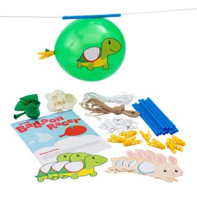 STEM Animal Balloon Race Activity Learning Challenge Craft Kit - Makes 12 Races
