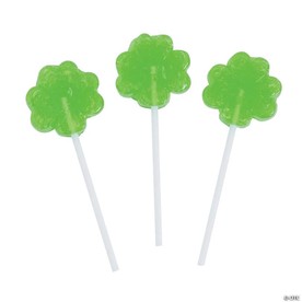 40 oz. Mini St. Patrick's Day Shamrock-Shaped Lime Lollipops – 57 Pc.