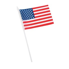 4" x 6" Patriotic Polyester American Flags on Sticks – 12 Pc.