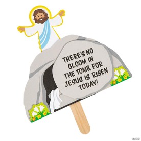 Jesus is Risen Pop-Up Religious Easter Foam Craft Kit - Makes 12