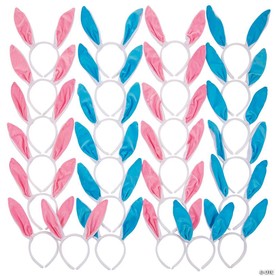 Colorful Bunny Ears Headbands - 50 Pc. for Easter Celebrations