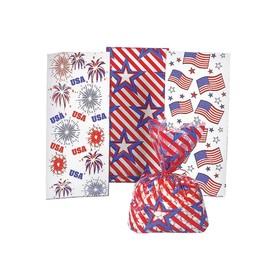 5" x 11" Patriotic Cellophane Bag Assortment - 36 Pc.