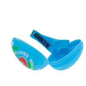 2-1/2" John 3:16 Bracelet-Filled Plastic Easter Eggs - 12 Pc.
