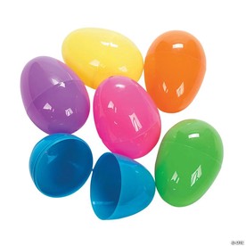 3" Bright Color Plastic Easter Eggs - 12 Pc.