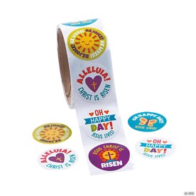 Colorful He Lives Sticker Roll - 100 Pc.
