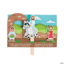 Jesus Enters Jerusalem Pop-Up Palm Sunday Craft Kit - Makes 12