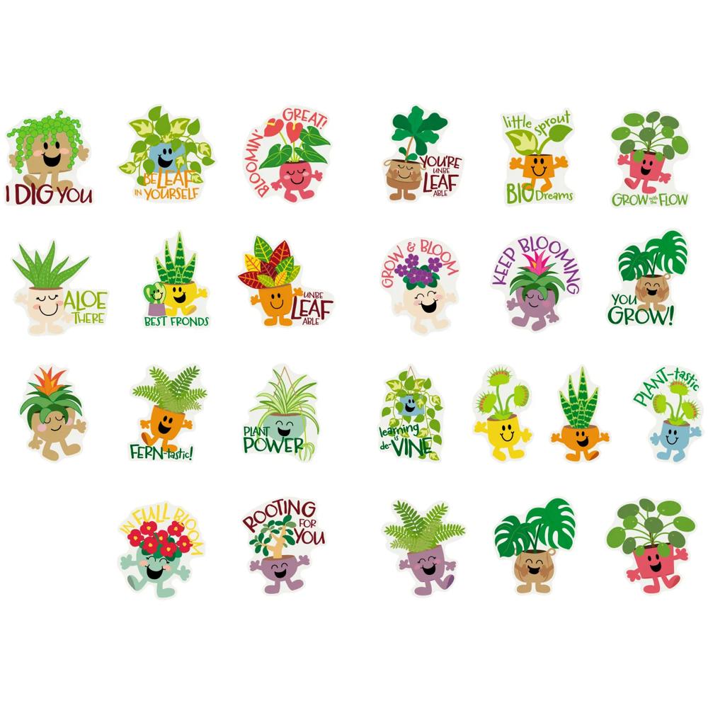 2 3/4" – 3" Bulk 48 Pc. House Plant Vinyl Reward Stickers
