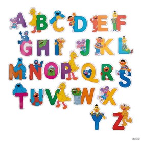 4 1/4" – 7 1/2" Sesame Street® Character Alphabet Magnets - 26 Pc.