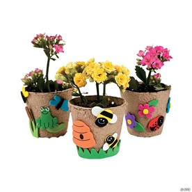 2 1/4" Mini Papier-Mâché Garden Pot Craft Kit - Makes 12