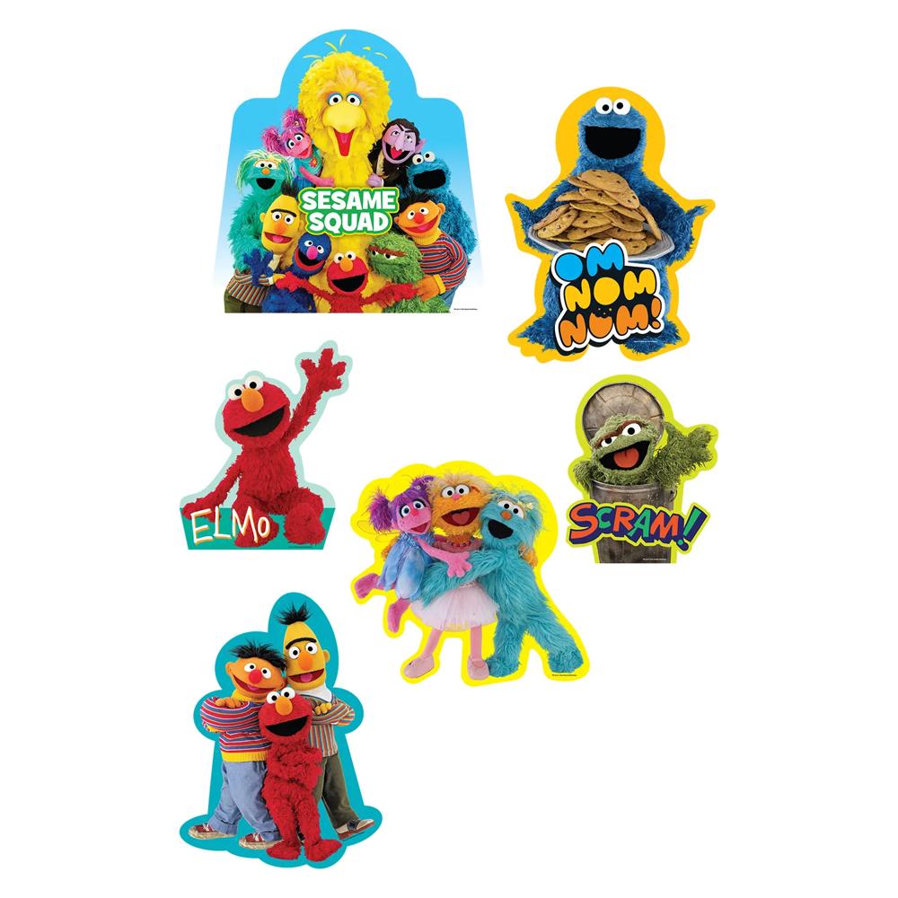 11" – 16 1/2" Sesame Street<sup>®</sup> Sesame Squad Cardstock Cutouts - 6 Pc.